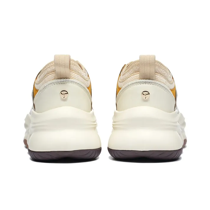 LI NING 1990 Classic Collection Anti Slip Wear Resistant Low Top Sports Casual Shoes Women's Yellow-3