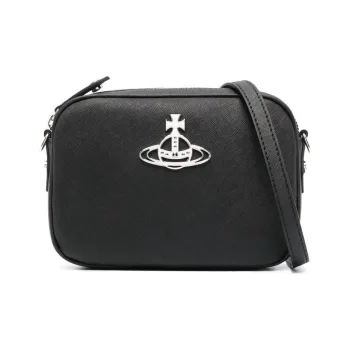 Vivienne Westwood Artificial Leather Camera Bag, Shoulder Bag, Crossbody Bag Women's Black