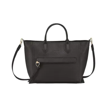 LONGCHAMP Mailbo Cow Leather Big Bag Shoulder Bag Crossbody Bag Handbag Large Size Women's Black