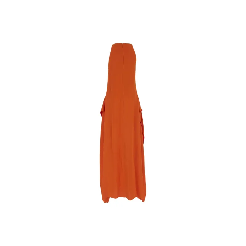 Lanvin Sleeveless Dresses Women's Bright Orange-1