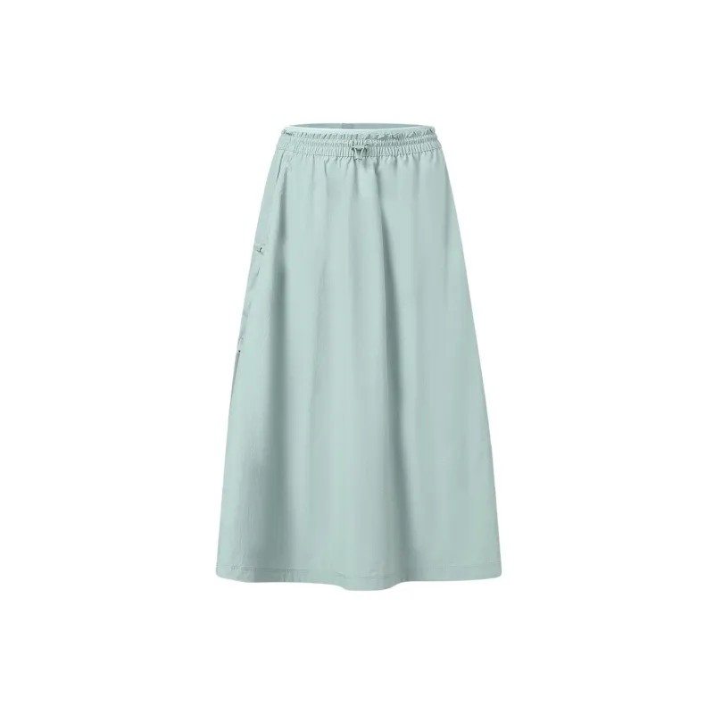 FILA Casual Long Skirt Women's Cyan Mist Mustard Yellow-2