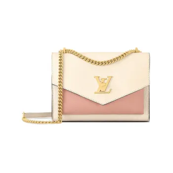 LOUIS VUITTON MYLOCKME Cow Leather Envelope Bag Shoulder Bag Crossbody Bag Regular Women's Apricot/Pink