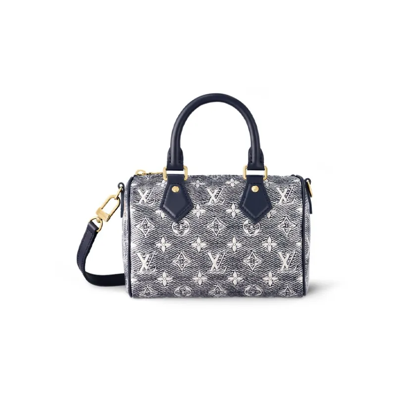 LOUIS VUITTON Speedy Bandouliere 20 Monoglam Blue-0
