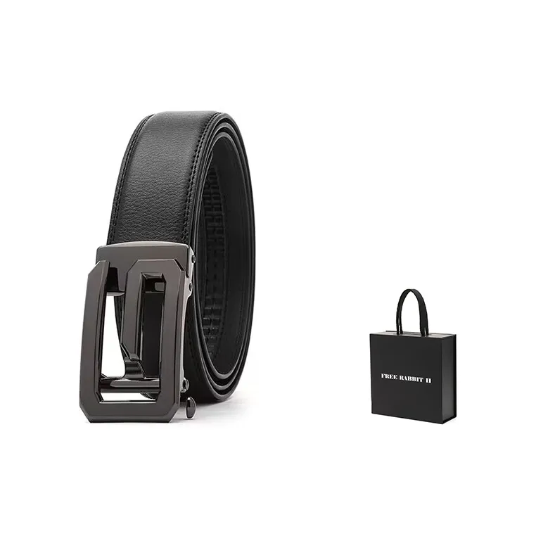 FREE RABBITⅡ Men's G Letter Automatic Buckle Cow Leather Belt Men's Width 3.5CM-11