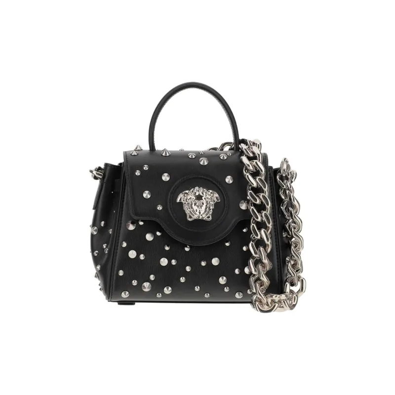 VERSACE Small La Medusa Studded Top-handle Bag-2