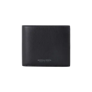 Bottega Veneta Calfskin Coin Purse Wallet Trumpets Men's Black