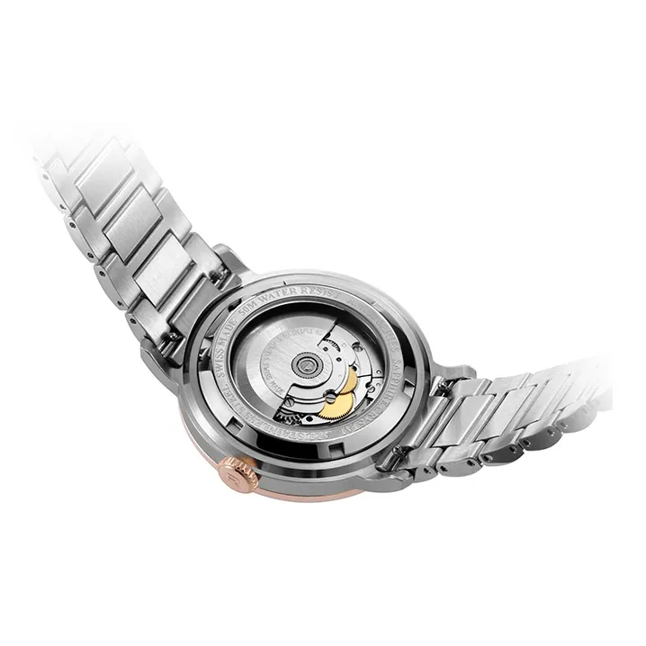 ROMAGO Precision Moon Phase Collection Automatic Mechanical Movement Men's Watches Watch 41*49mm White Dial RM103 SV-2