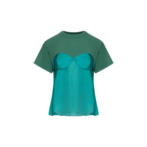 Sacai T-Shirts Women's Green