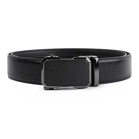 GXG Crocodile Embossed Top Grain Cow Leather Leather Belts Men's Width  3.5cm Box-2