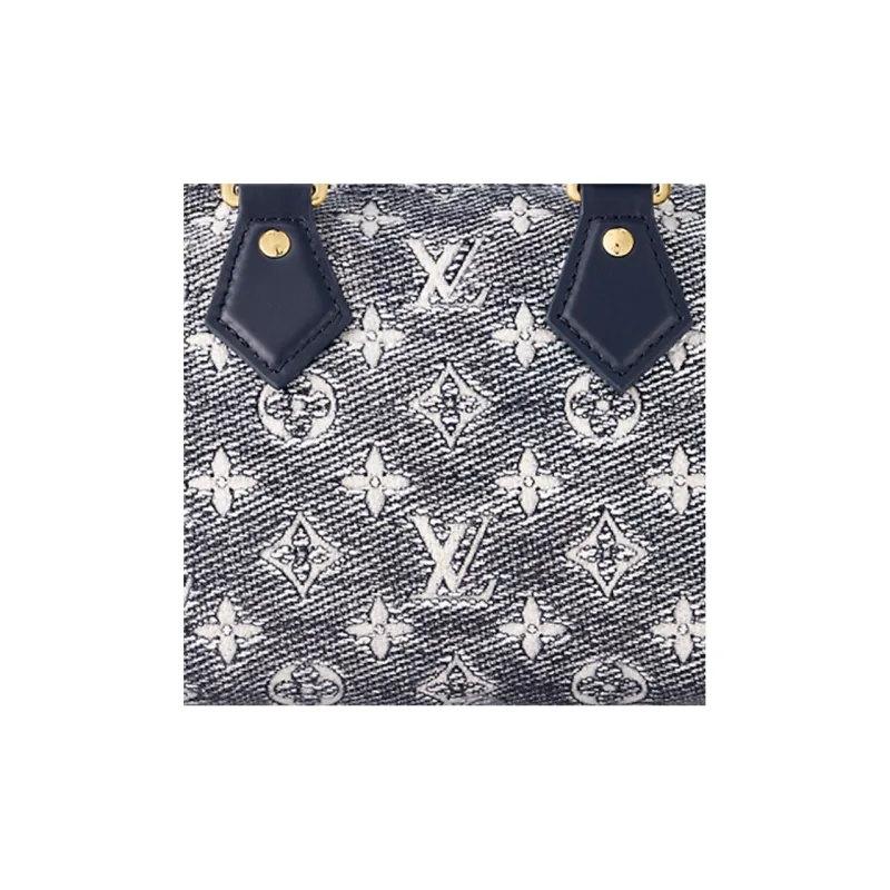 LOUIS VUITTON Speedy Bandouliere 20 Monoglam Blue-4