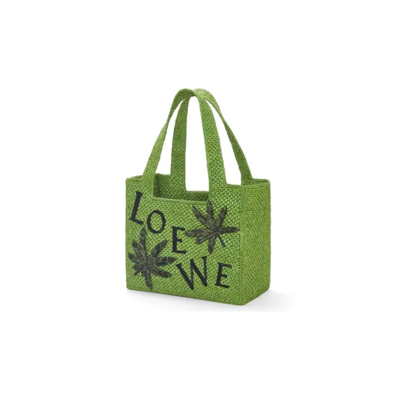 LOEWE Raffia Tote Bag Shopping Bag Shoulder Bag Crossbody Bag Handbag Medium Size Women's Green-1