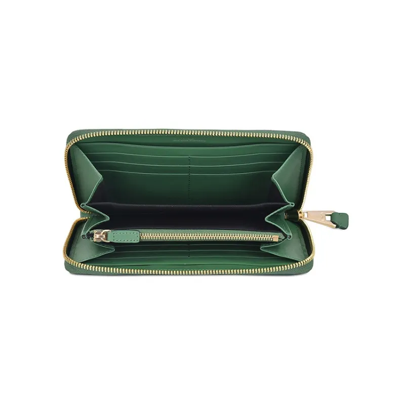 EMPORIO ARMANI Leather Clutches Wallets Women's Cantaloupe Green-2