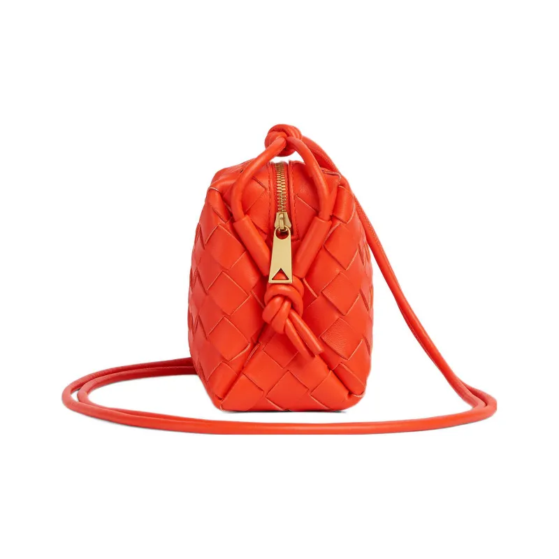 Bottega Veneta LOOP Sheepskin Crossbody Bag Shoulder Bag Women's Orange-1