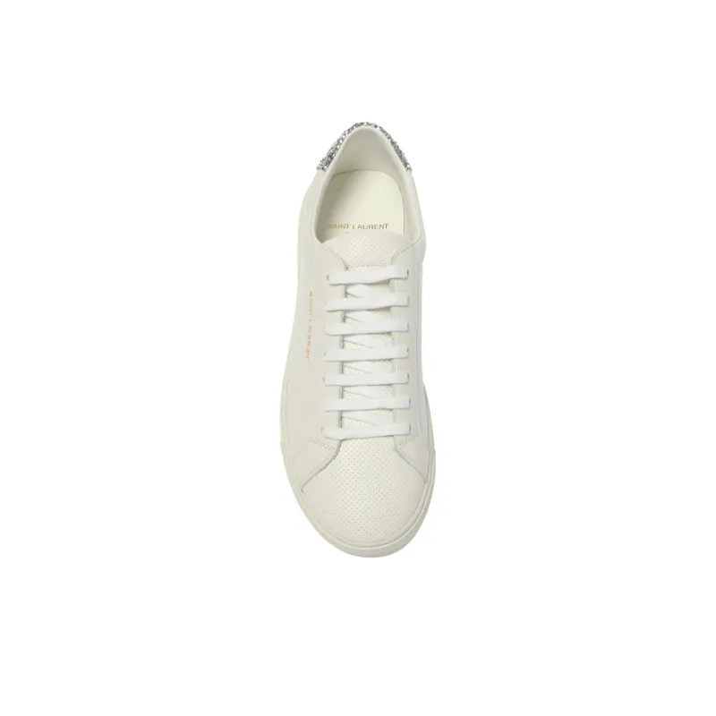 SAINT LAURENT Low Top Stylish Skateboarding Shoes Women's White-3