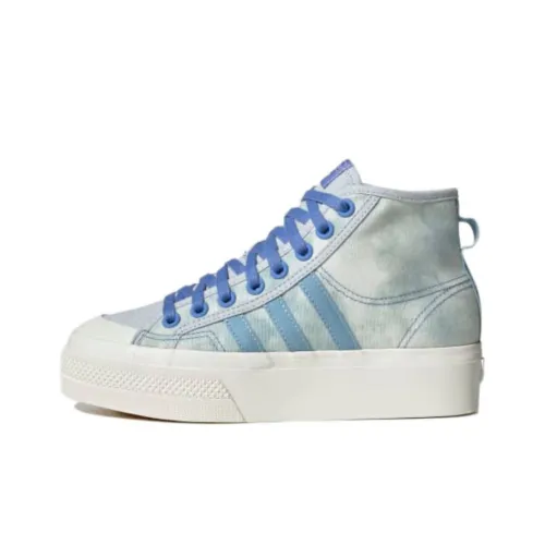 Nizza Women's Adidas Originals Platform Mid 'Acid Wash Blue Fusion'