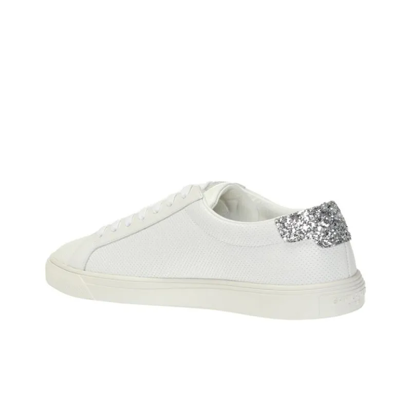 SAINT LAURENT Low Top Stylish Skateboarding Shoes Women's White-2