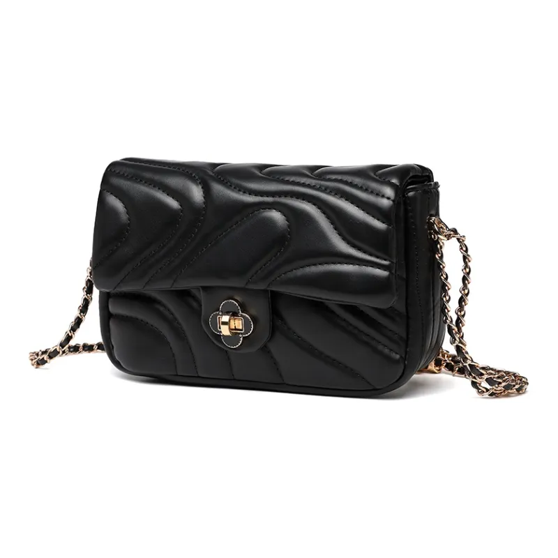NOMK PU Chain Bag, Shoulder Bag, Crossbody Bag Women's Beige/Pink/Black-20