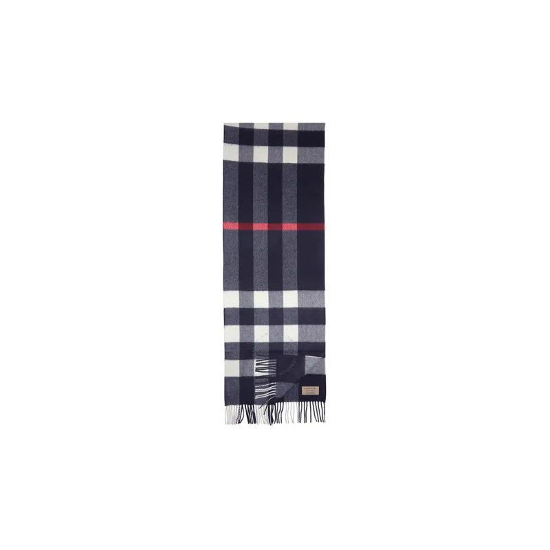 Burberry Checked Fringed-Edge Scarf-0