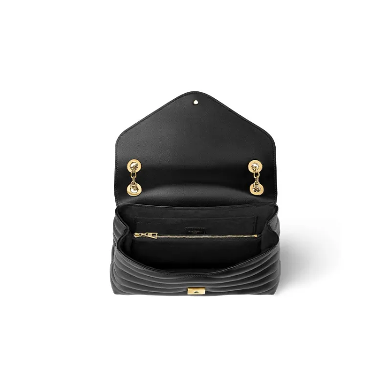 LOUIS VUITTON New Wave Cow Leather Shoulder Bag, Crossbody Bag Tubas Women's Black-3