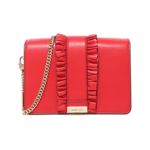 MICHAEL KORS Jade Cow Leather Shoulder Bag Crossbody Bag Regular Womens Light Orange/White
