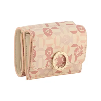 BVLGARI Calfskin Wallet Women's Pink
