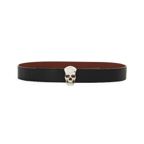 Alexander McQueen Leather Belts Men Black