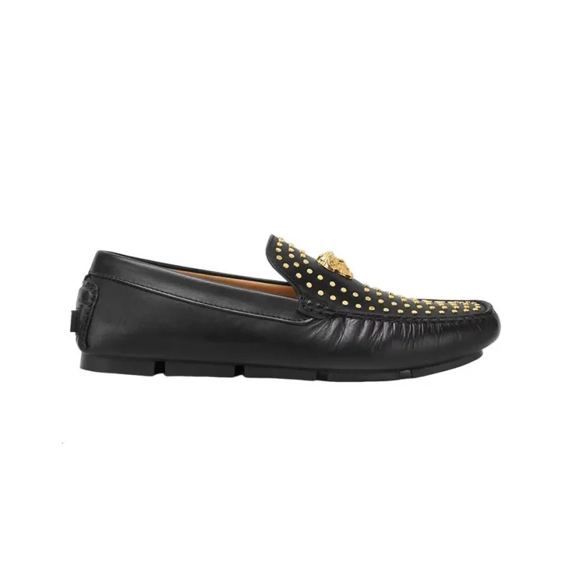 FANSIZHE La Medusa Driving Shoes Men's Black-1