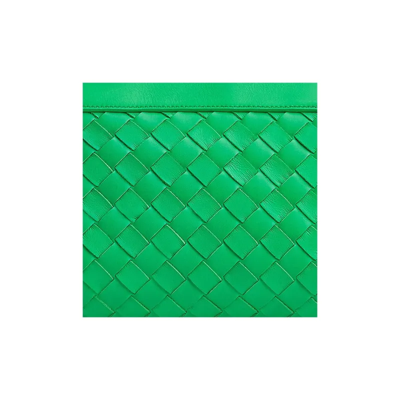 Bottega Veneta Cow Leather With Fabric Messenger Bag, Crossbody Bag, Shoulder Bag Men's Green-4
