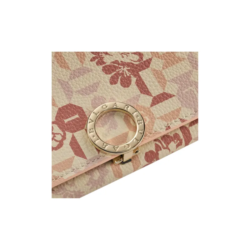 BVLGARI Calfskin Wallet Women's Beige-3