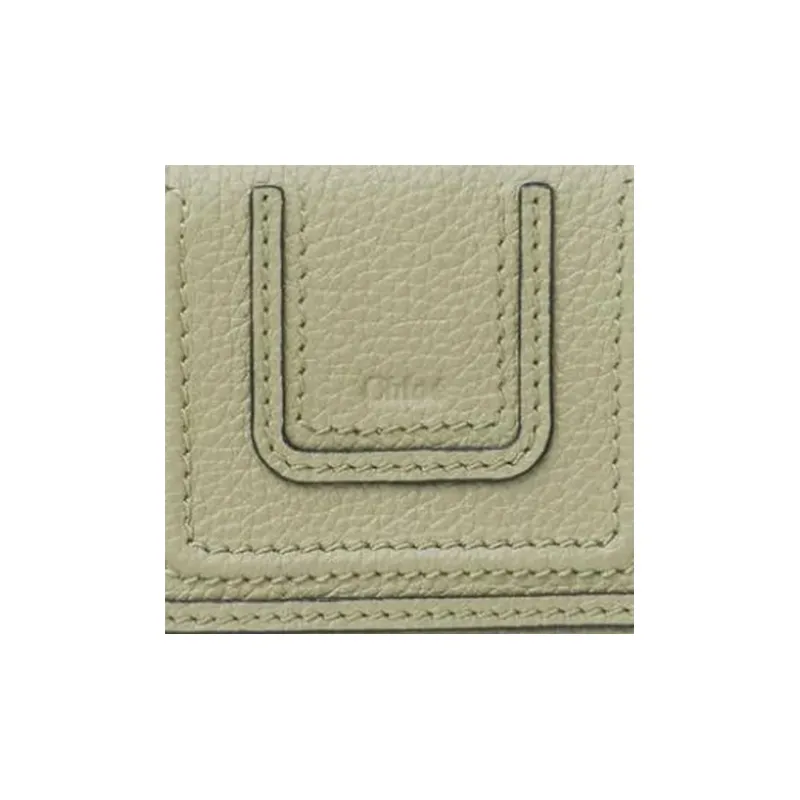 Chloe Marcie Calfskin Clutch Coin Purse Wallet Small Size Women's Light Green-3