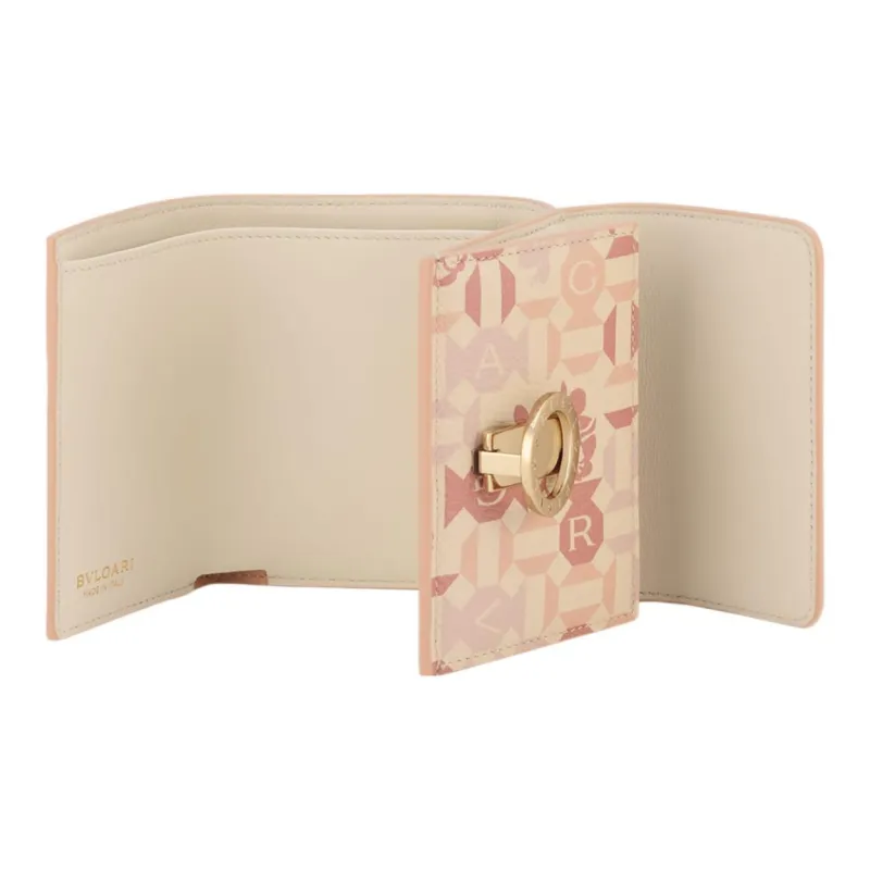 BVLGARI Calfskin Wallet Women's Pink-1