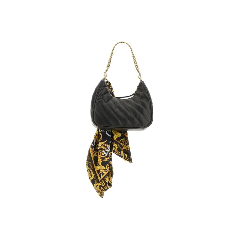 VERSACE JEANS COUTURE Polyester Crescent Bag Shoulder Bag Crossbody Bag Small Size Women's Black-4