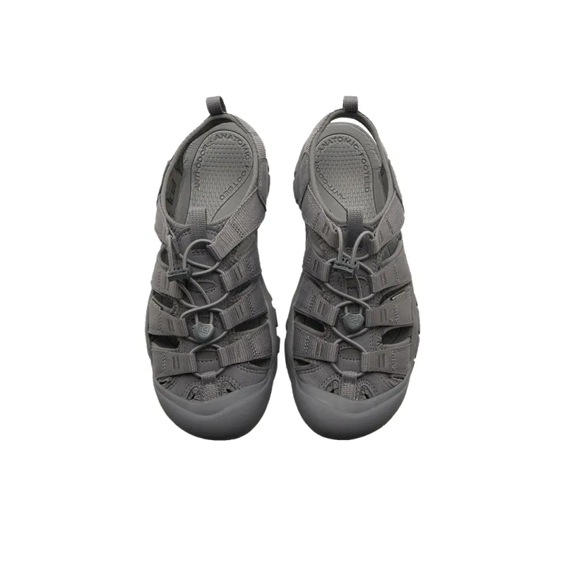 KEEN Newport H2 Slip Resistant Breathable Abrasion Resistant River Trekking Shoes Men's Gray-3