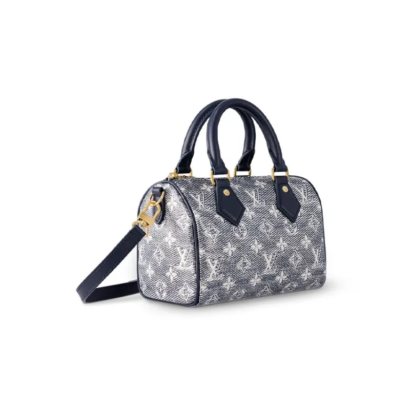 LOUIS VUITTON Speedy Bandouliere 20 Monoglam Blue-1