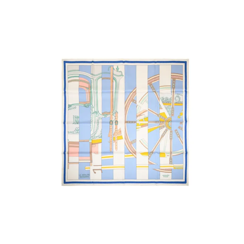 HERMES Carré 90 Silk Scarves Women's Blue-0
