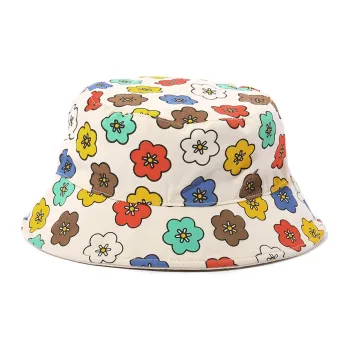 Clect Sun Protection Hats Kids All Over Print Floral Bucket Hat For Kids