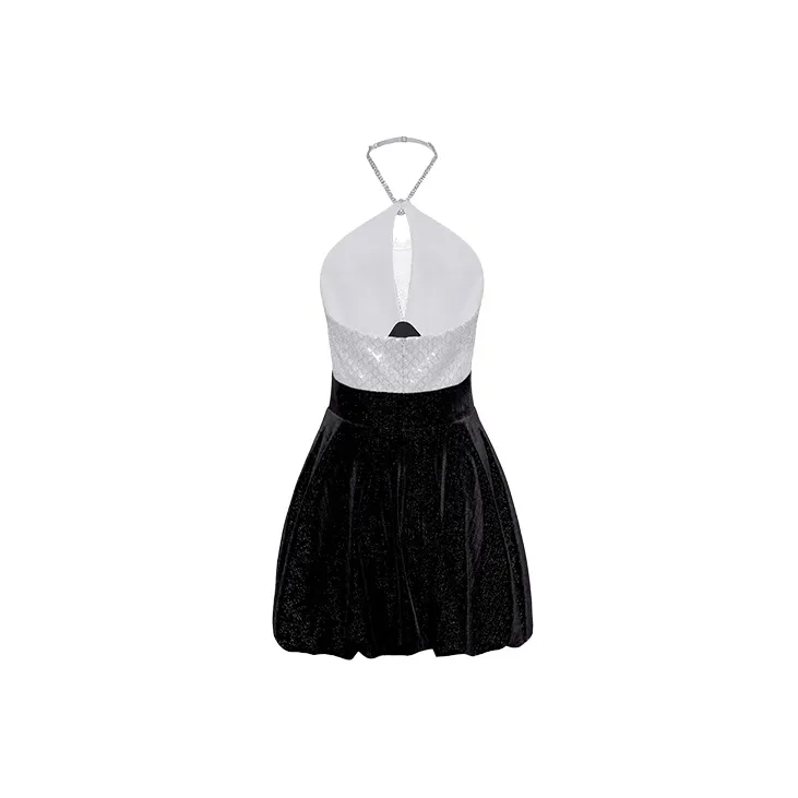 OZLANA Heart Of The Waves Series Sleeveless Dress Women's Black-1