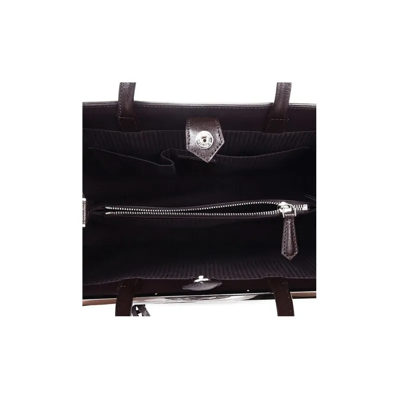 FENDI Cow Leather Tote Bag Shopping Bag Shoulder Bag Crossbody Bag Handbag Regular Women's Dark Purple-6