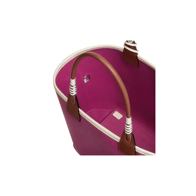 HERMES Steeple Canvas With Swift Calfskin Canvas Bag Handbags Regular Women's Purple Rose-3