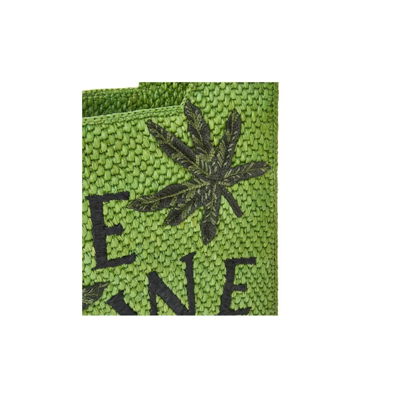 LOEWE Raffia Tote Bag Shopping Bag Shoulder Bag Crossbody Bag Handbag Medium Size Women's Green-5