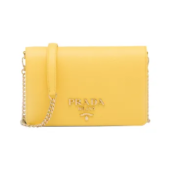 PRADA Saffiano Leather Handbag Shoulder Bag Crossbody Bag Mini Women's Sunlight Yellow