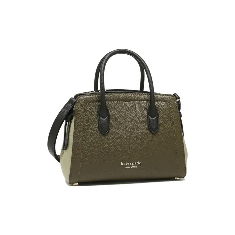 Kate Spade Knott Cow Leather Kelly Bag Handbag Shoulder Bag Crossbody Bag Women's Olive Green-1