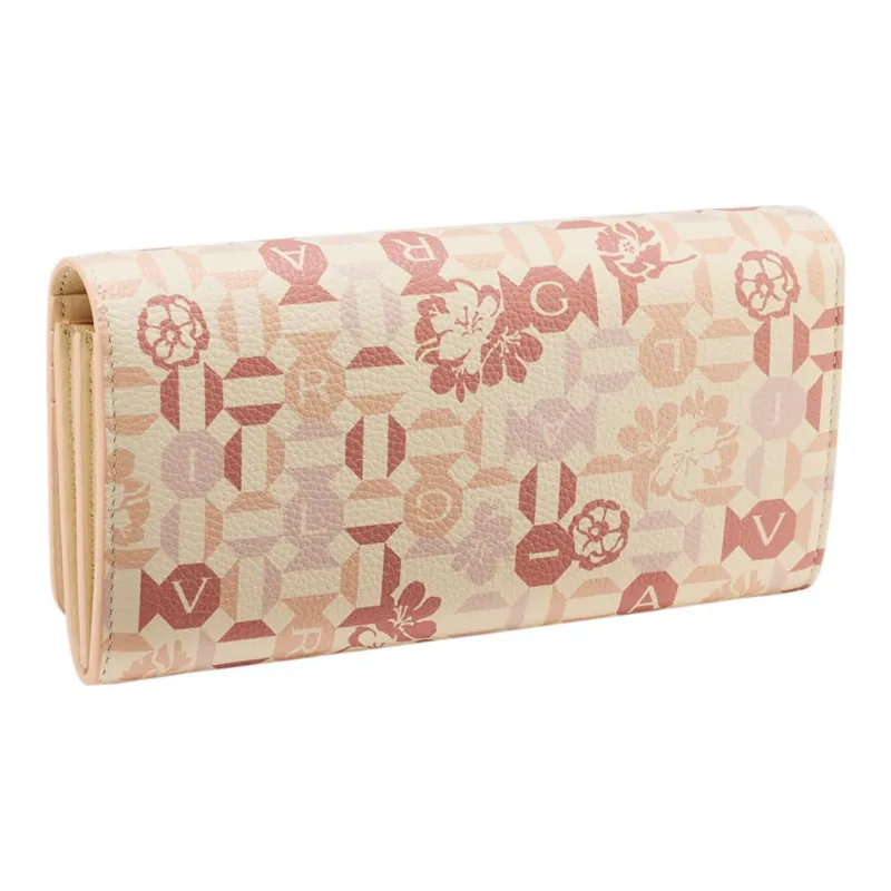 BVLGARI Calfskin Wallet Women's Beige-2