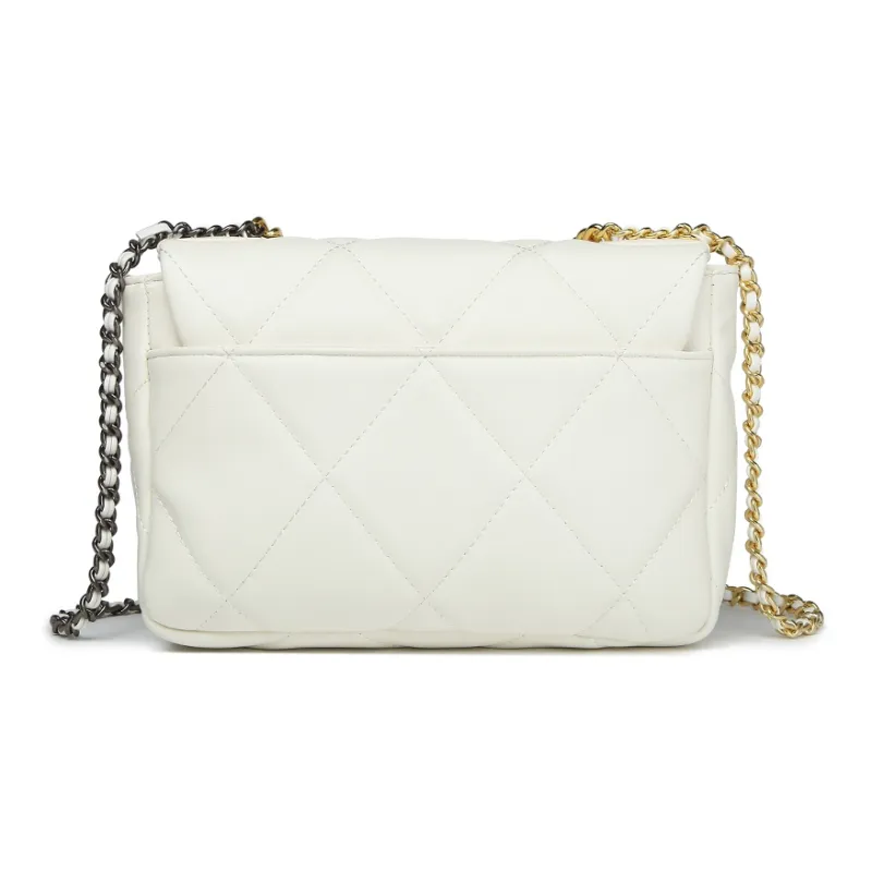 NOMK PU Small Square Bag Shoulder Bag Chain Bag Shoulder Bag Crossbody Bag Handbag Regular Women's Black/White/Brown-10