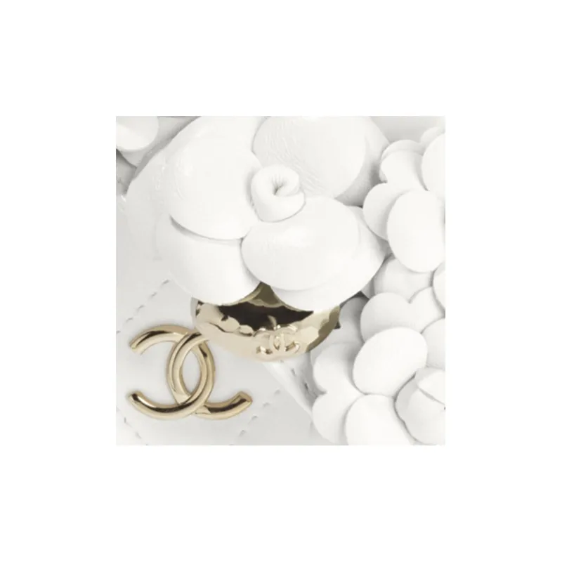 CHANEL Lambskin Shoulder Bag, Crossbody Bag Women's White-1