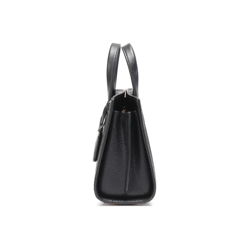 MICHAEL KORS Chantal Litchi Grain Tote Bag, Shopping Bag, Shoulder Bag, Handbag Mini Women's Black & Brown-2