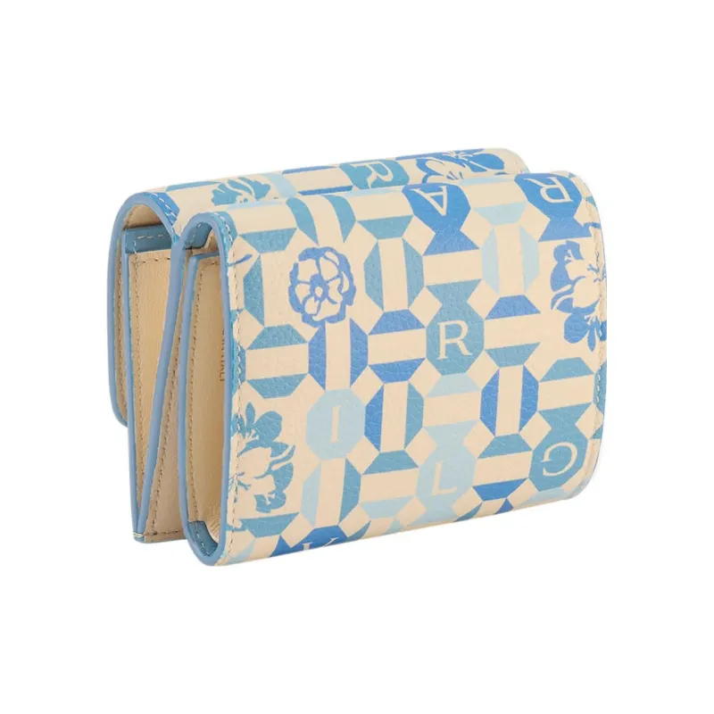 BVLGARI Calfskin Wallet Women's Light Blue-2