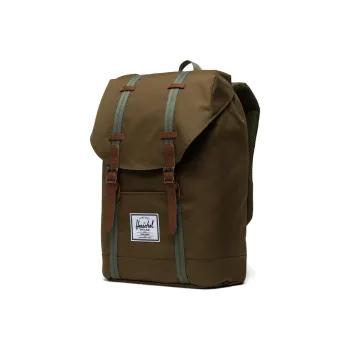 Herschel Polyester Backpack Large Size Unisex Army Green Olive