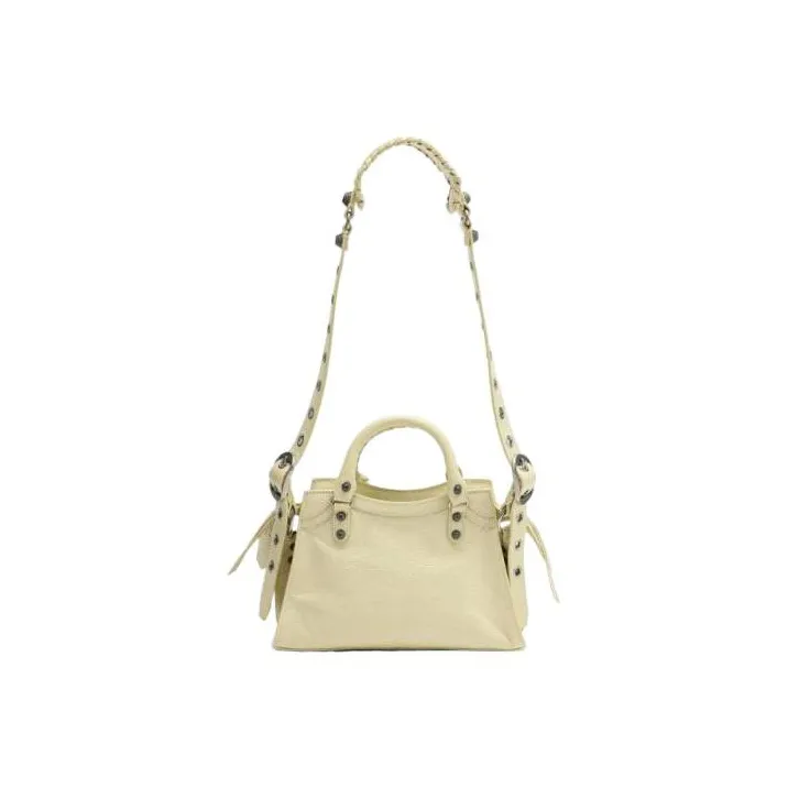 Balenciaga Neo Cagole Lambskin Handbag, Shoulder Bag, Crossbody Bag Extra Small Women's Yellow-3