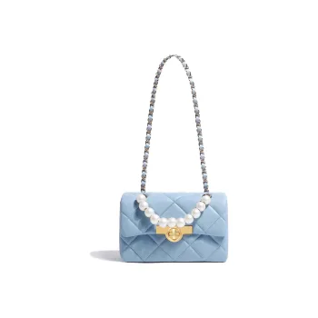 Miss Kung Sheepskin Shoulder Bag Crossbody Bag Regular Women's Light Blue